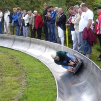 Voller Einsatz auf der Rodelbahn