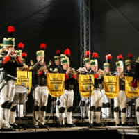 Saxonia Bergmusikkorps beim Zapfenstreich, Freiberg 2008