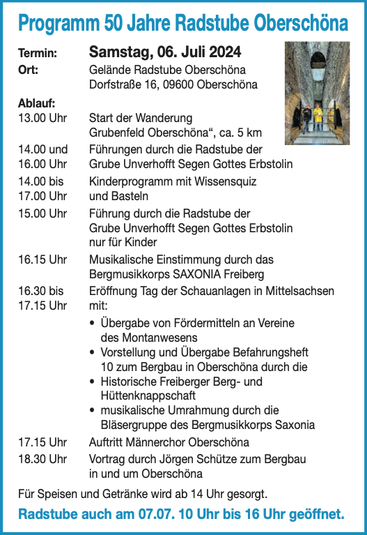 Programm 50 Jahre Radstube